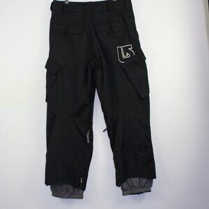 Burton Black Men's Cargo Snow Pants with White Logo